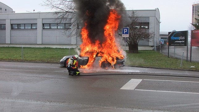 Porsche GTR fire switzerland